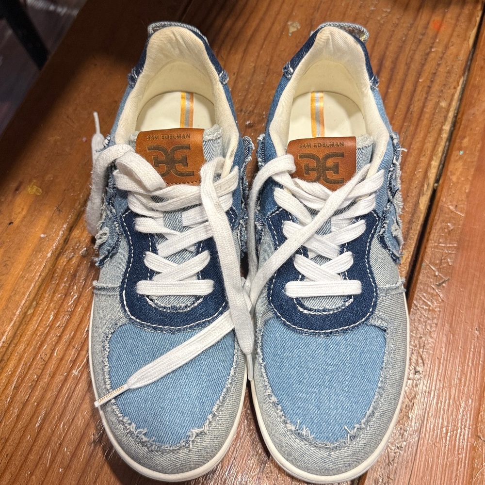 Sam Edelman Blue and White Casual Sneakers - Picture 8 of 9